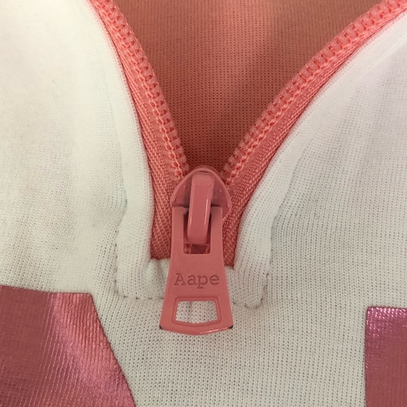 BAPE Bathing Ape Pink Oversized Hoodie Dress size XXS - Picture 3 of 9